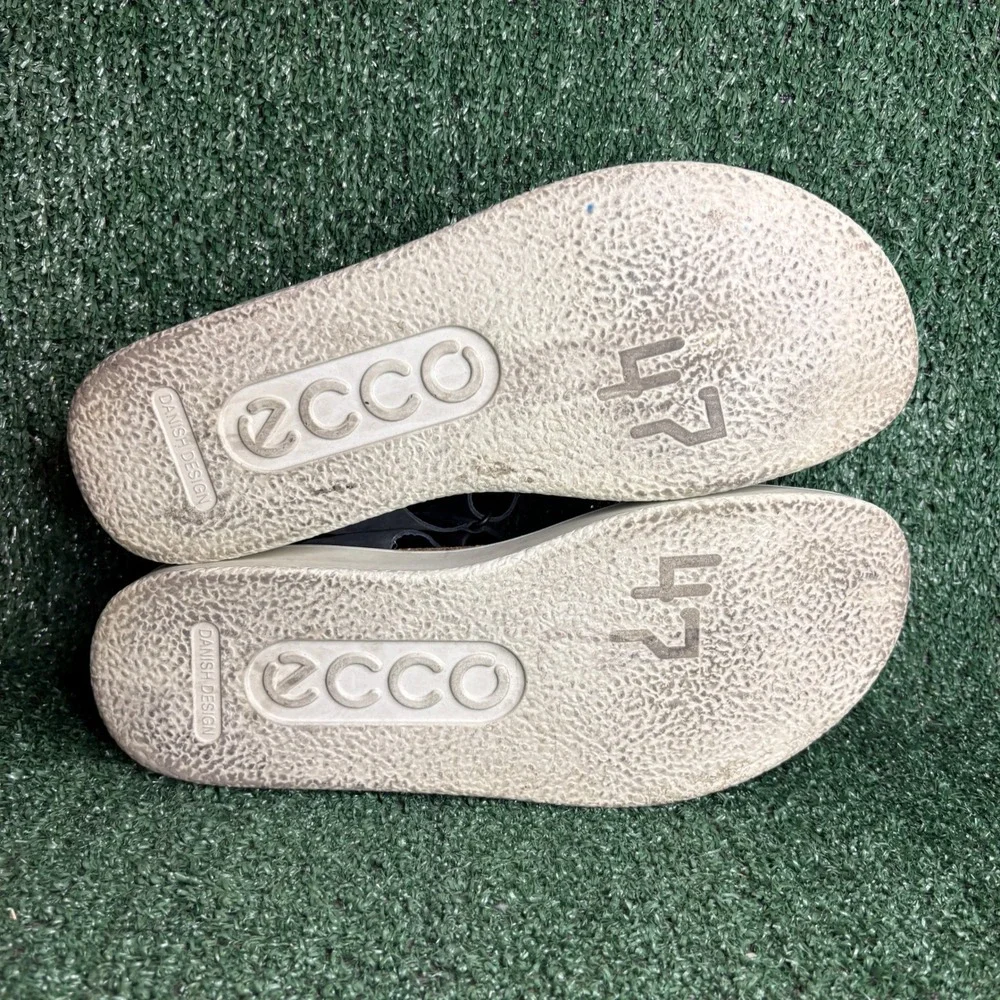 ECCO Flowt Strappy Leather Comfort Casual Walking Vacation Sandal‎ Gray Mens 13